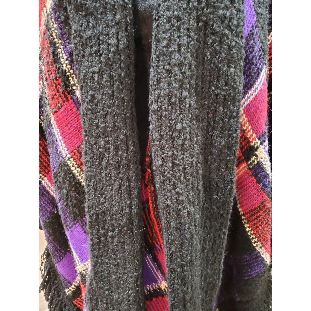 Lauren Ralph Lauren Women's Multi Plaid Acrylic Open Front Cardigan Sweater Sz L - Picture 3 of 15